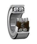 SKF 3319 A2ZTN9 C3 VT113 Double Row Angular Contact Bearing 95 mm bore, bearing steel, non-metallic cage, side view.
