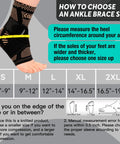Sizing guide for Copper Infused Ankle Brace For Men And Women Breathable Compression Sleeve With Copper Nylon Blend Targeted Support