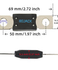 60A ANM Bolt-On Fuse Pack for Cars, Trucks, RVs, Buses and Caravans, Time-Delay Slow-Blow High-Current Replacement, side view
