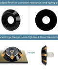 24-Piece M8x24mm Anodized Aluminum Tapered Washer Kit showing black washer and installation diagram for exterior dress up.