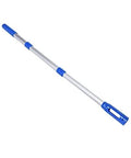 Professional Anodized Aluminum Telescopic Pool Pole 3 Piece Adjustable Expandable With Strong Grip Lock, blue color, extended view