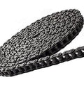 ANSI 25 Roller Chain 10 feet with 2 connecting links, heavy-duty drive chain for go-karts, 0.250 inch pitch, 875 lb tensile strength.