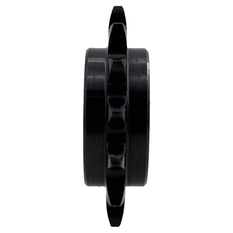 Side view of ANSI 35 Roller Chain Idler Sprocket Type C built tough heavy duty for three eight inch pitch with ten millimeter bore
