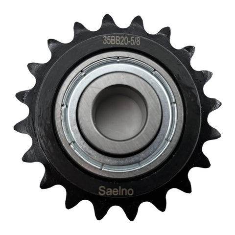 No 35 Roller Chain Idler Sprocket Type C With Five Eighths Bore And Twenty Teeth Includes Bearing 203KRR2