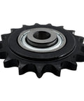 Industrial Grade ANSI 40 Roller Chain Idler Sprocket Type C With Half Inch Bore Seventeen Teeth And Bearing For 40 Chain