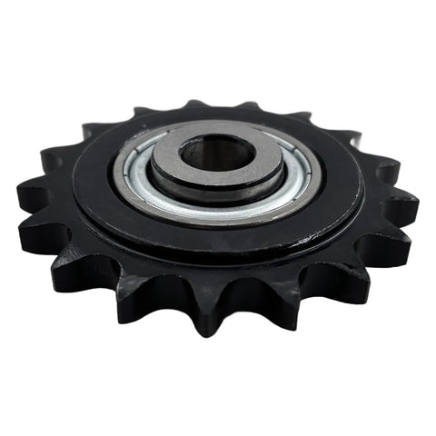 Industrial Grade ANSI 40 Roller Chain Idler Sprocket Type C With Half Inch Bore Seventeen Teeth And Bearing For 40 Chain