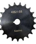 Heavy Duty 40B21 Type B Roller Chain Sprocket ANSI Size 40 For 40 Chain 21 Teeth Five Eighth Inch Bore Hardened 1045 Carbon Steel Antirust