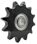 Heavy Duty ANSI 80 Roller Chain Idler Sprocket Type C With Bearing Three Quarter Inch Bore Twelve Tooth Hardened 1045 Carbon Steel