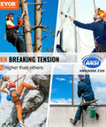 Secure elevated work with a 50 ft vertical lifeline kit featuring 0.55 inch polyester rope used by various workers on jobsites.