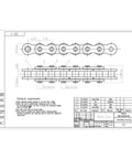 Technical drawing of Size 25 Roller Chain, 10 Foot Length With Two Free Connecting Links, Carbon Steel, One Quarter Inch Pitch, ANSI Chain No 25.
