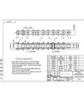 Technical diagram of Workhorse ANSI Chain No 50 Roller Chain 10 Feet Long Single Strand Carbon Steel Drive Chain with 5/8 inch pitch.