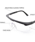ANSI Z87.1 Anti Fog Safety Goggles With Adjustable Frames for Welding and Lab, featuring side protection and high-quality PC materials