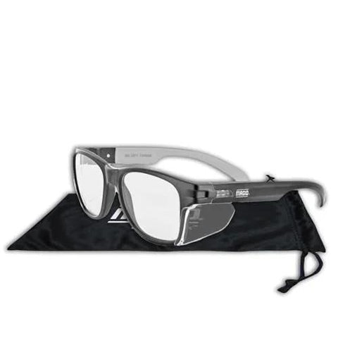 ANSI Z87.1 Safety Glasses With Anti Fog UV Protection Clear Lens Side Shields on case