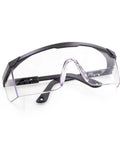 ANSI Z87.1 Anti Fog Safety Goggles with Adjustable Frames for welding and lab tasks, featuring clear polycarbonate lenses.
