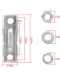 Outdoor Antenna Mast Clamp Kit With V Jaw Block And Four U Bolts Heavy Duty Galvanized Iron Hardware For Secure Pole Mount