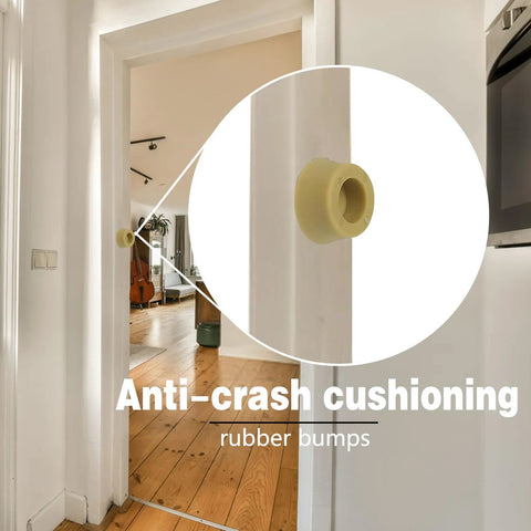 Rubber bump installed as anti-crash cushioning on interior door frame