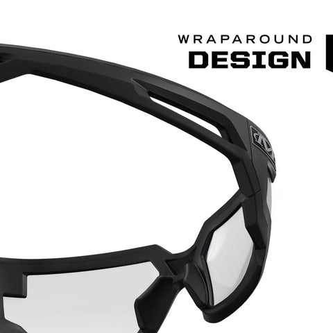 Anti Fog Clear Lens Safety Glasses With Ventilated Temples And Scratch Resistant featuring wraparound design