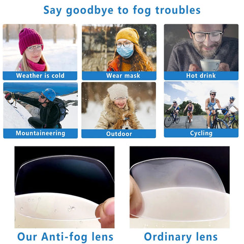 Comparison of anti-fog lens vs ordinary lens for Anti Fog Protective Safety Glasses With Side Shields For Women Nurses