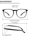 Anti Fog Safety Glasses TR90 Frame With UV 99 Percent And Blue Light Blocking measurements with total frame 143mm