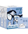 Anti Fog Lens Wipes 200 Count Pre Moistened Glasses Screen Cleaner Portable box and single wipe packet
