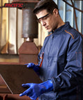 Man wearing 2 Pack Anti Fog Safety Glasses For Men And Women With ANSI Z87 UV Protection in workshop