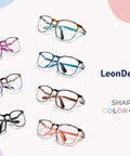 Various colors of Anti Fog Safety Glasses With Blue Light Blocking UV Protection Z87 Glasses displayed on a guide.