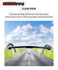 2 Pack Anti Fog Safety Glasses For Men And Women With ANSI Z87 UV Protection against a vivid sky background, front view