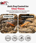 ANSI Z87.1 Safety Glasses For Over Eyeglasses With Anti Scratch Lenses and Anti Fog Coating, comparison of lens clarity in outdoor setting
