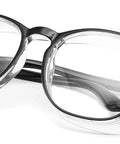 Anti Fog Safety Glasses TR90 Frame With UV 99 Percent And Blue Light Blocking, shown in clear TR90 frame with poly lenses
