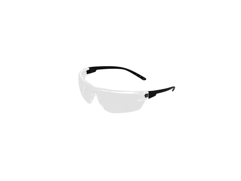 Clear anti fog safety glasses with black arms, part of 12-pack Anti Fog Safety Glasses 12 Pack With UV Protection And Scratch Resistant Lenses.