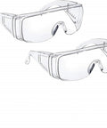 Anti Fog Safety Glasses Wide Eye Shield ANSI Z87.1 EN 166 UV Protected 2 Pack with wraparound clear lenses