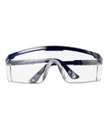 Front view of Anti-Fog Safety Goggles With Adjustable Temples, 2.5x ANSI Z87.1, Transmission, clear polycarbonate lenses