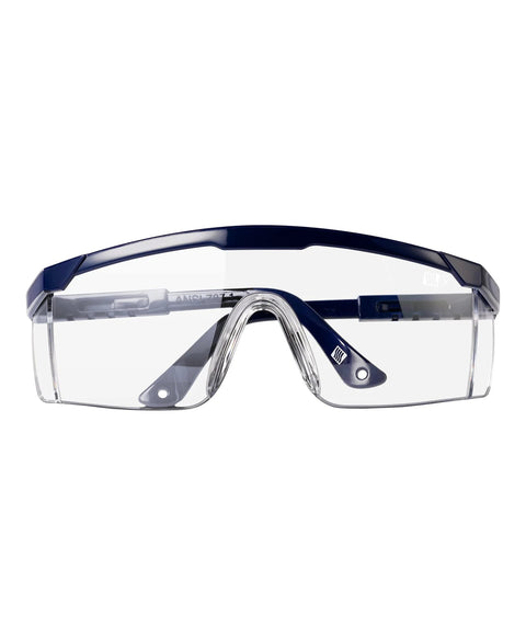 Front view of Anti-Fog Safety Goggles With Adjustable Temples, 2.5x ANSI Z87.1, Transmission, clear polycarbonate lenses