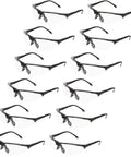 12-pack of Anti Fog Safety Goggles For Shooting With Clear Lens Unisex Lightweight shown lined up on a white background