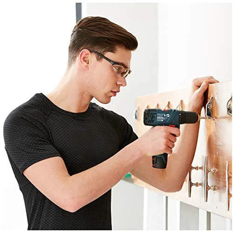 Person using a drill wearing Anti Fog Safety Goggles For Shooting With Clear Lens Unisex Lightweight
