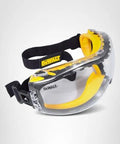 Anti Fog Safety Goggles With Dual Mold Fit And Clear Hard Coated Lens featuring soft rubber seal and adjustable strap.