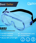 Anti Fog Safety Goggles FDA Registered Fits Over Glasses Lab Scratch Resistant with polycarbonate lens displayed
