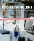 Anti Fog Safety Goggles 2 Pack With Adjustable Temples And Clear Lens ANSI Z87.1 with hydrophilic coating in a lab setting