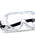 Anti Fog Safety Goggles With Wide Vision Lens For Chemical Splash with adjustable strap, front view close-up