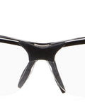 Front view of Anti Fog Safety Goggles For Shooting With Clear Lens Unisex Lightweight 12 Pack, featuring clear lenses and black frame.