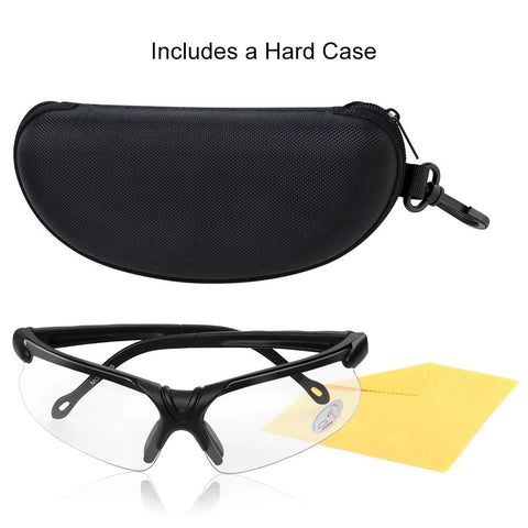 Anti Fog Hunting Glasses With Case For Adults UV400 Wraparound Safety Glasses and included hard case