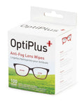 Anti Fog Pre Moistened Wipes For Glasses And Screens Scratch Free 100 Count in box packaging