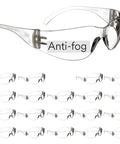 Lightweight Anti Fog Safety Glasses With Wraparound Coverage ANSI Z87 Clear Lens showcasing anti-fog feature