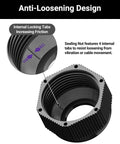 Anti-loosening design of All In One IP68 Nylon Cable Gland Kit With 50 Waterproof Cord Grips, showing internal locking tabs.