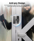2 Pcs Degree Barn Door Latch, 180/90 Sliding Barn Door Lock installed on a glass door for anti-pry security