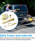 Anti Rattle Hitch Pin For 2 Inch Trailer Receiver With Hollow Shank Accessories Five Eighth Inch Pin Hole installed on trailer