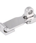 Boat locker latch clamp made of 316 stainless steel, 75mm marine hatch fastener, front view