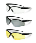 SG Safety Glasses Anti Scratch Lenses With Flexible Frames ANSI Z87.1 Pack Of 3 in clear, gray, and yellow lenses