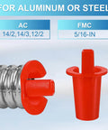 ✝️ 200-pack 5/16 Inch Anti-short Bushing 3/8 Inch Electrical Mc/bx Cable Bushing Red Head Electrical Wire Connectors