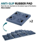 Anti-slip rubber pad for Heavy Duty RV Leveling Blocks For Campers And Trailers With Interlocking Design, 10 pack